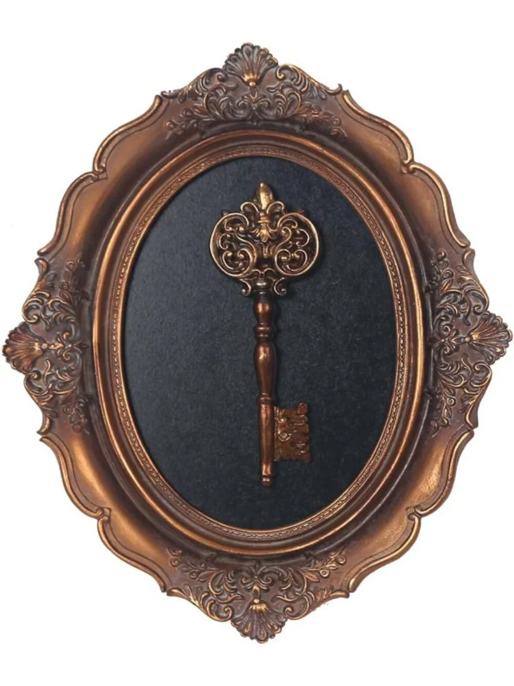 Vintage Wall Sculpture - Antique Pediment Art, Hand-Painted Oval Décor, Unique